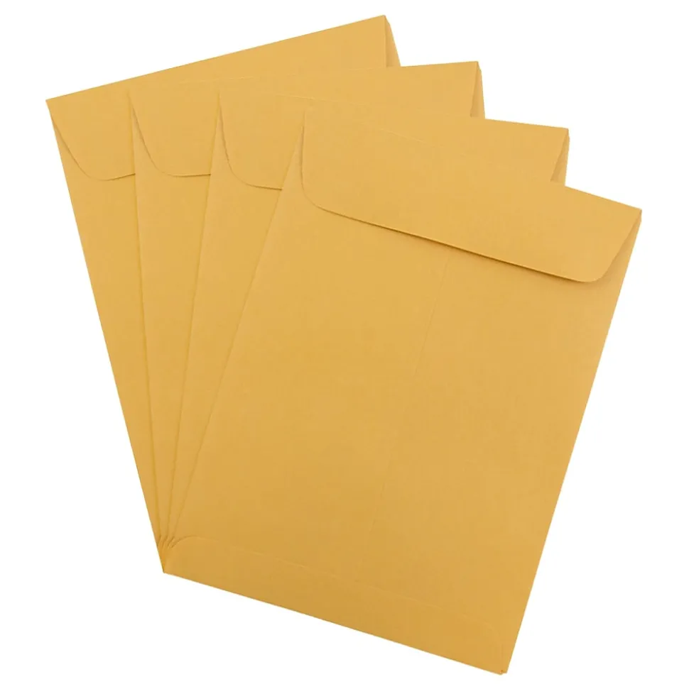 Kraft Gummed Catalog Envelope, 5 1/2" x 7 1/2", Brown Kraft, 100/Pack (4101C) | JAM Paper Shop
