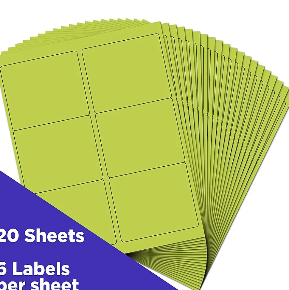 Laser/Inkjet Address Label, 4" x 3 3/8", , 6 Labels/Sheet, 12 Sheets/Pack (302725780) | JAM Paper Flash Sale