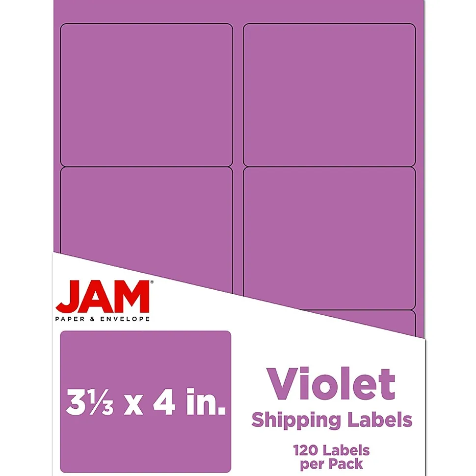 Laser/Inkjet Address Label, 4" x 3 3/8", , 6 Labels/Sheet, 12 Sheets/Pack (302725792) | JAM Paper Cheap