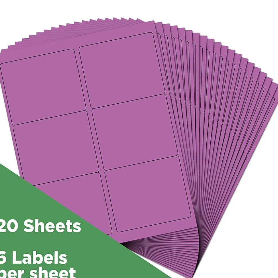Laser/Inkjet Address Label, 4" x 3 3/8", , 6 Labels/Sheet, 12 Sheets/Pack (302725792) | JAM Paper Cheap