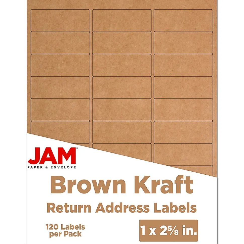 Laser/Inkjet Address Labels, 1" x 2 5/8", , 30 Labels/Sheet, 4 Sheets/Pack (4513701) | JAM Paper New