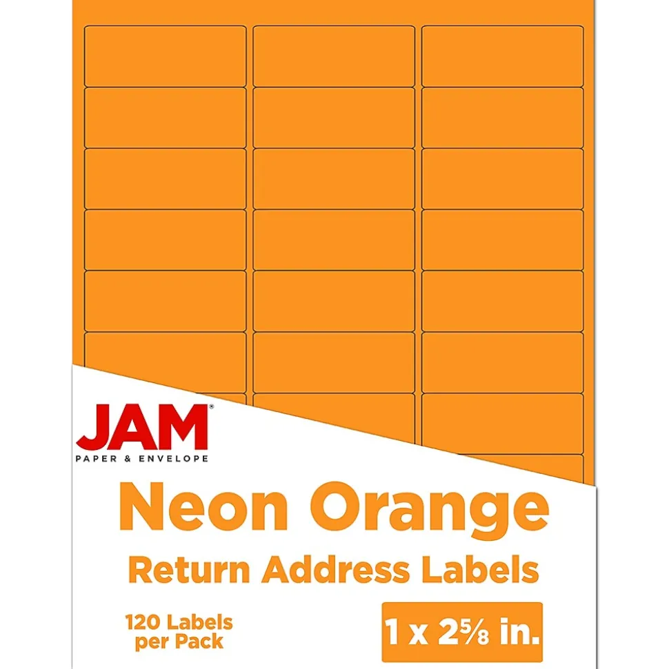 Laser/Inkjet Address Labels, 1" x 2 5/8", , 30 Labels/Sheet, 4 Sheets/Pack (35432814) | JAM Paper Cheap