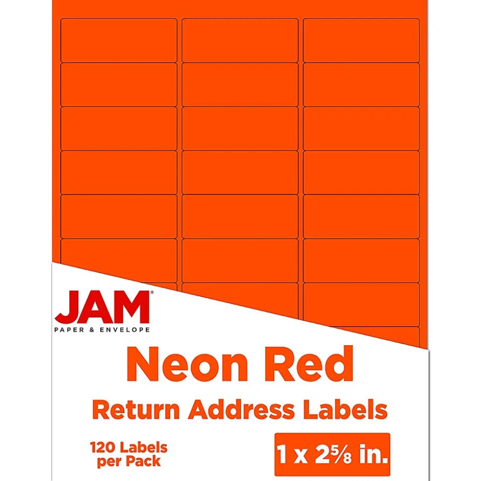 Laser/Inkjet Address Labels, 1" x 2 5/8", , 30 Labels/Sheet, 4 Sheets/Pack (354328230) | JAM Paper Shop