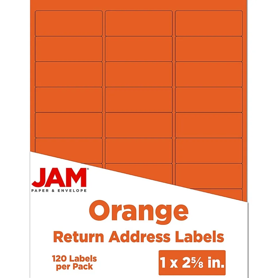 Laser/Inkjet Mailing Address Label, 1" x 2 5/8", , 30 Labels/Sheet, 4 Sheets/Pack (302725782) | JAM Paper Discount