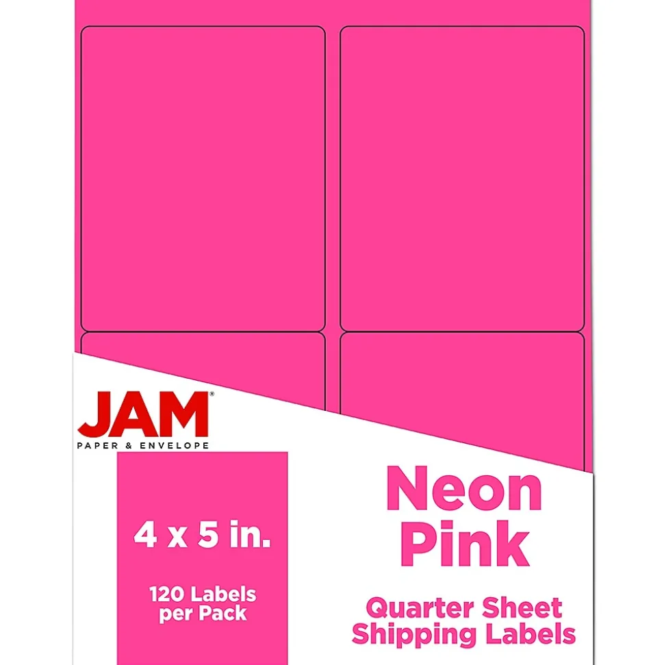Laser/Inkjet Shipping Labels, 4" x 5", , 4 Labels/Sheet, 30 Sheets/Pack (354329165) | JAM Paper Best