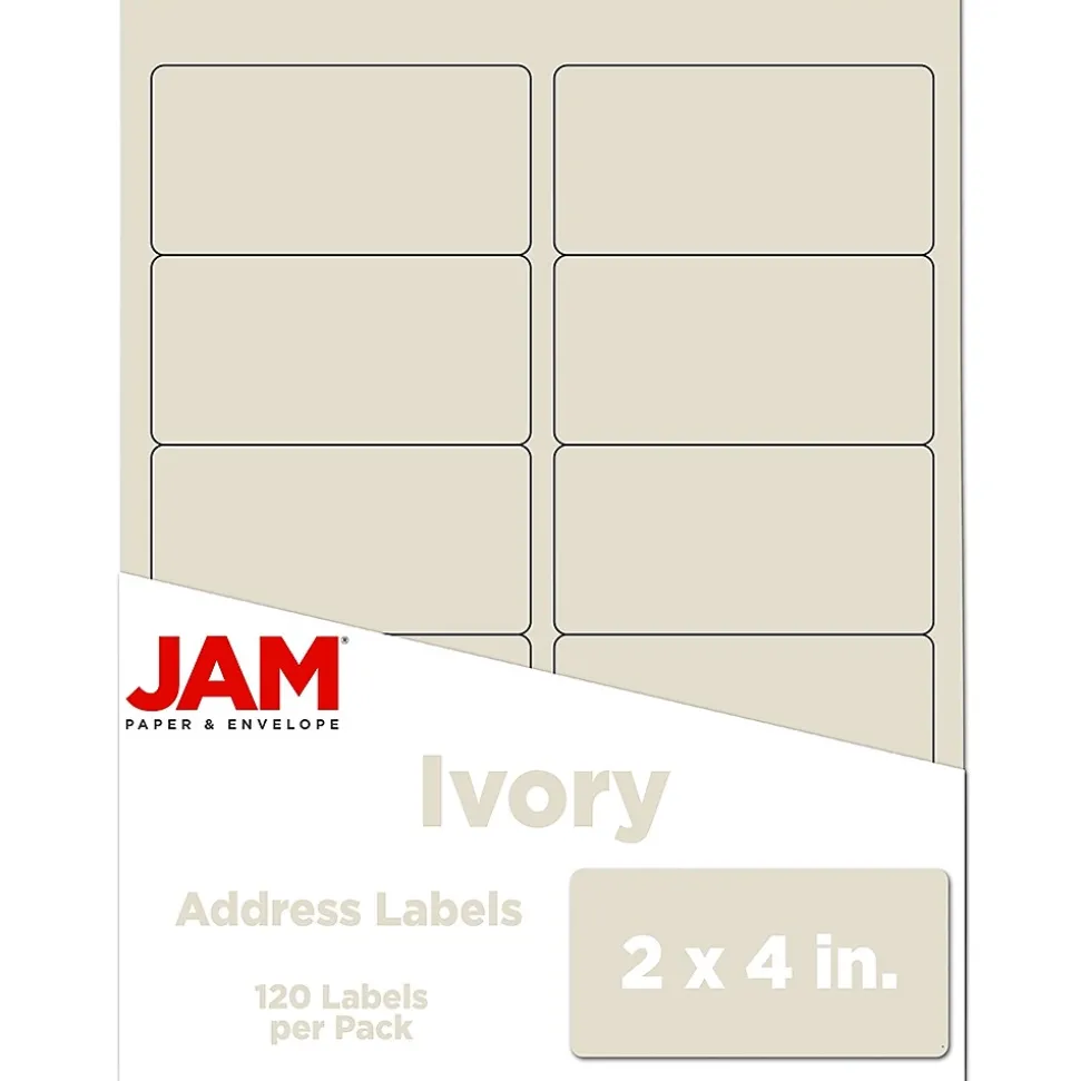 Laser/Inkjet Shipping Shipping Labels, 2" x 4", , 10 Labels/Sheet, 12 Sheets/Pack (17966070) | JAM Paper Clearance