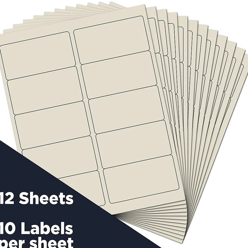 Laser/Inkjet Shipping Shipping Labels, 2" x 4", , 10 Labels/Sheet, 12 Sheets/Pack (17966070) | JAM Paper Clearance
