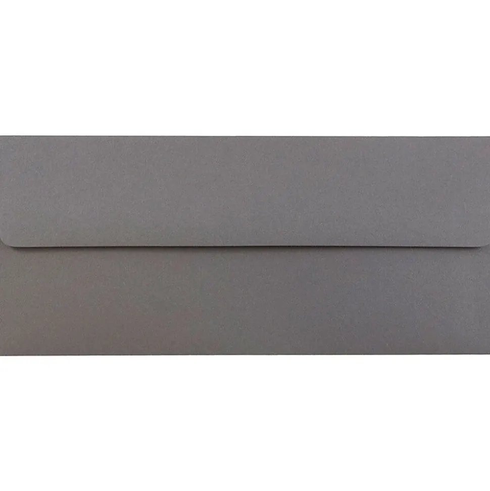 Open End #10 Business Envelope, 4 1/8" x 9 1/2", Dark Grey, 50/Pack (36396438I) | JAM Paper Store