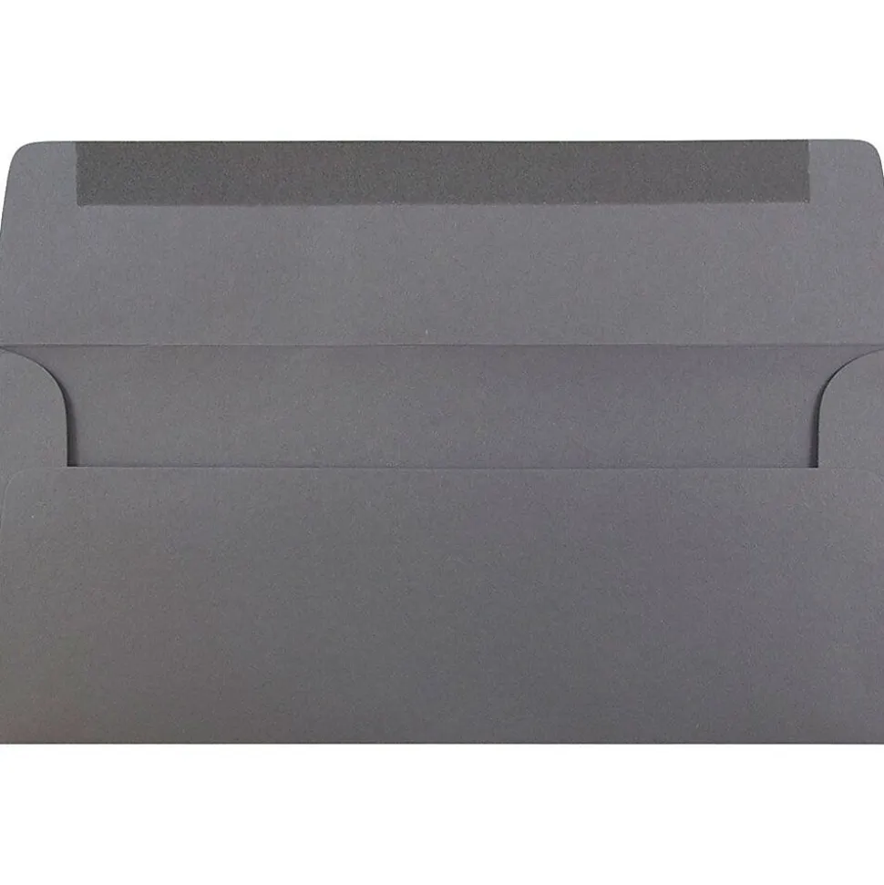 Open End #10 Business Envelope, 4 1/8" x 9 1/2", Dark Grey, 50/Pack (36396438I) | JAM Paper Store