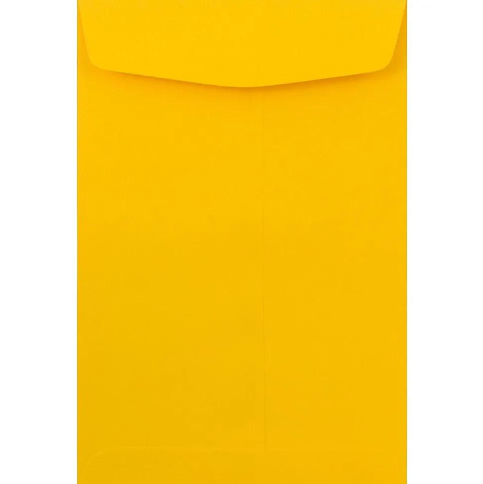 Open End Catalog Envelope, 6" x 9", Yellow, 100/Pack (212815443F) | JAM Paper Discount