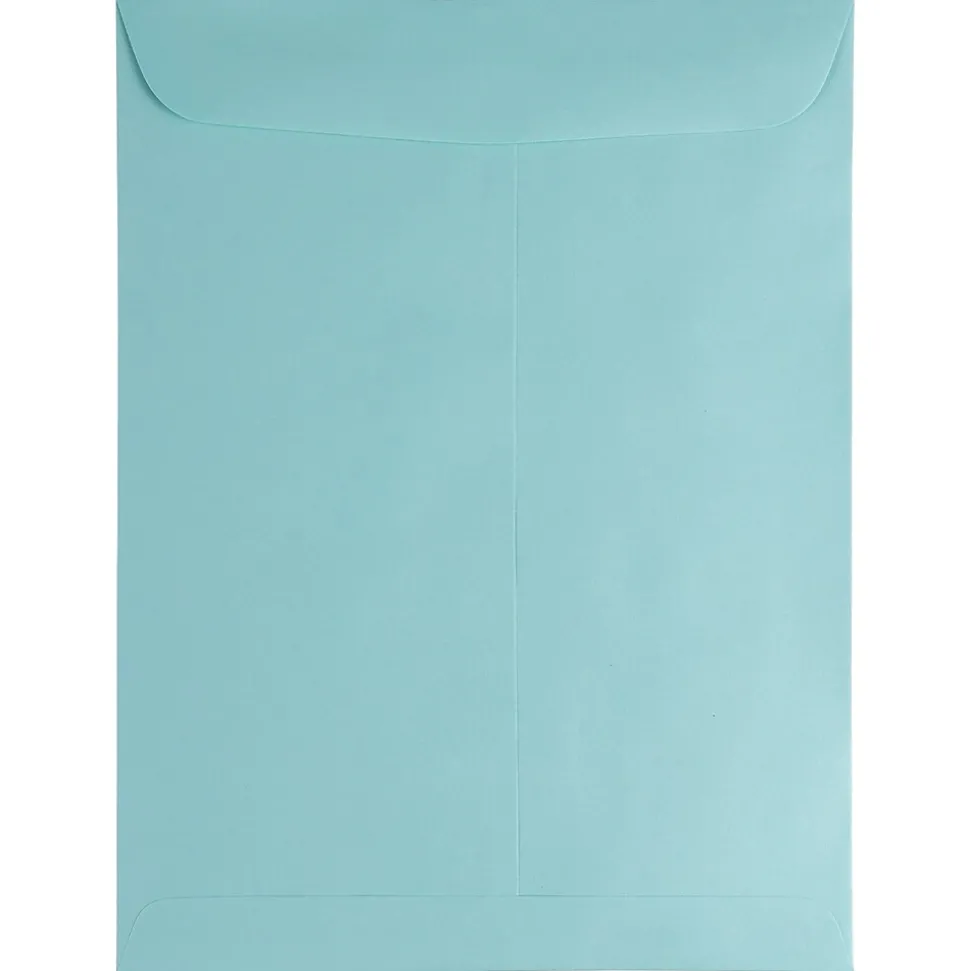 Open End Catalog Envelopes, 9" x 12", Aqua Blue, 100/Pack (31287530f) | JAM Paper Outlet