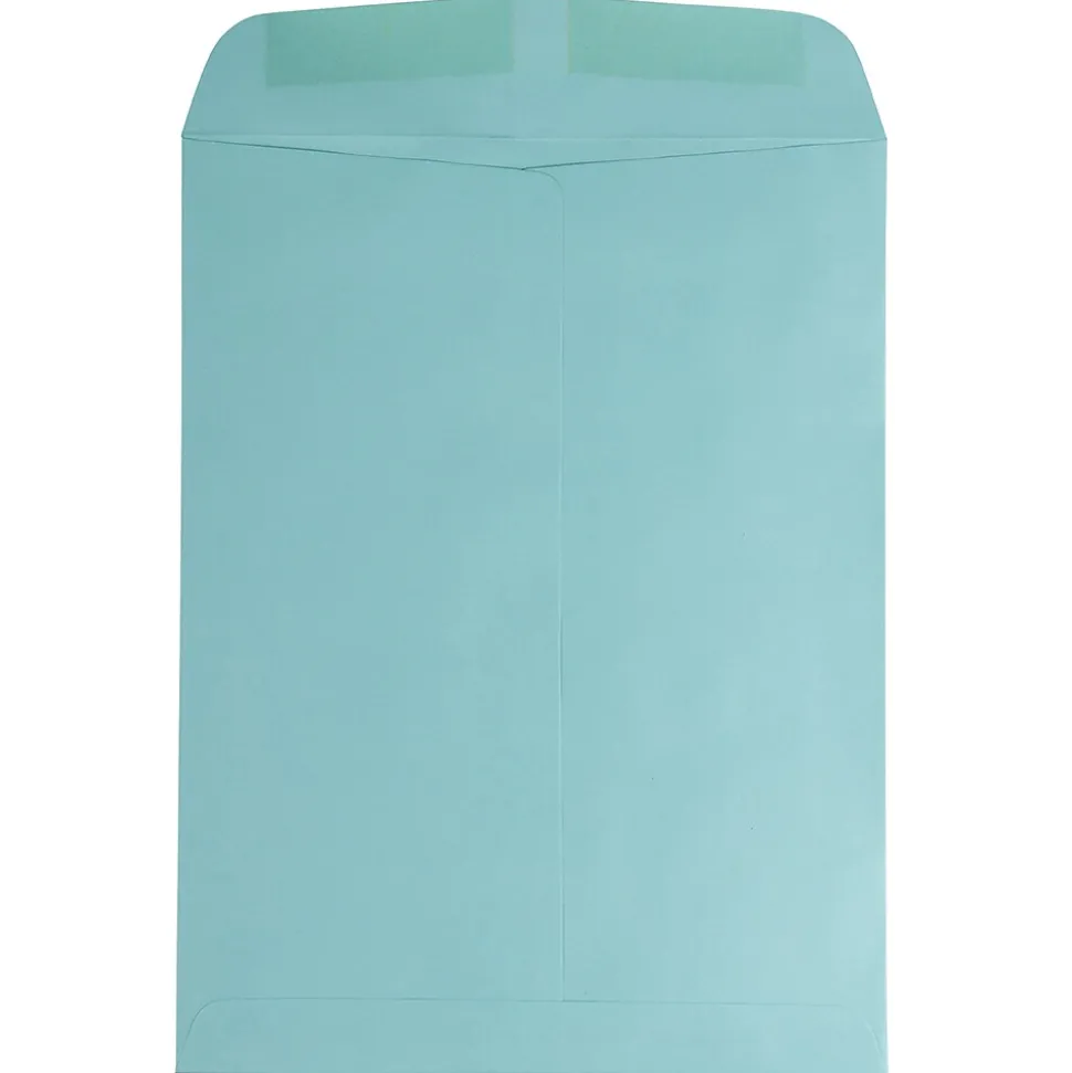 Open End Catalog Envelopes, 9" x 12", Aqua Blue, 100/Pack (31287530f) | JAM Paper Outlet