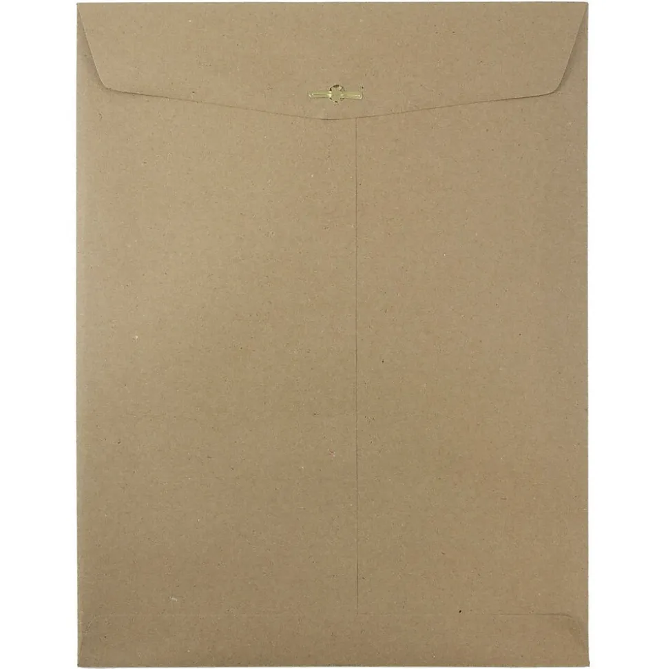 Open End Catalog Envelopes with Clasp Closure, 10" x 13", Brown Kraft, 10/Pack (563120854D) | JAM Paper Online