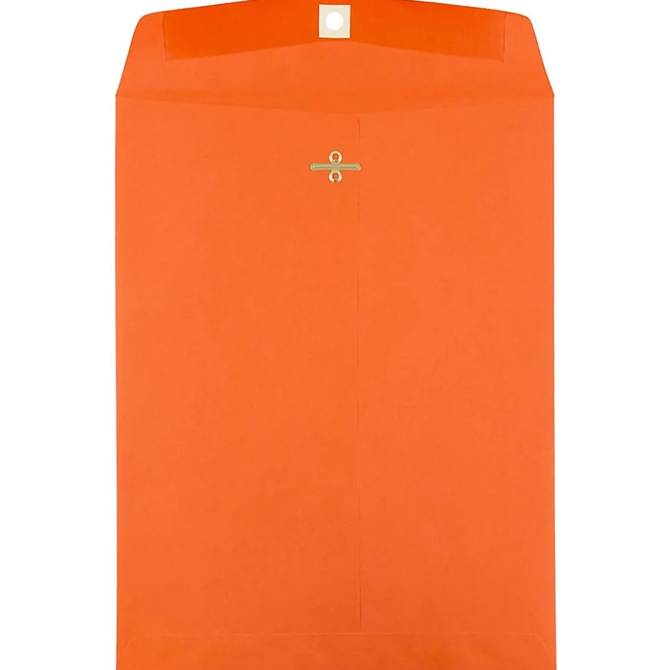 Open End Clasp Catalog Envelope, 9" x 12", Orange, 100/Box (92938) | JAM Paper Clearance