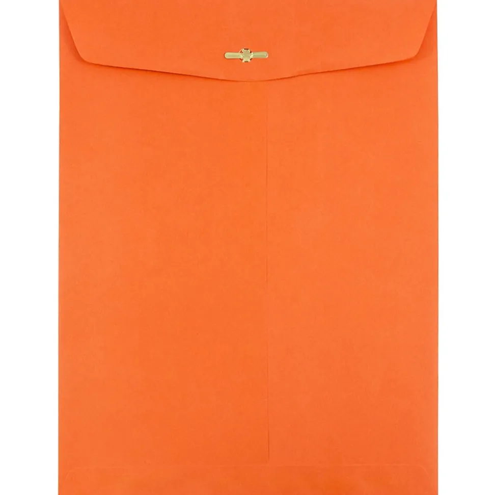 Open End Clasp Catalog Envelope, 9" x 12", Orange, 100/Box (92938) | JAM Paper Clearance