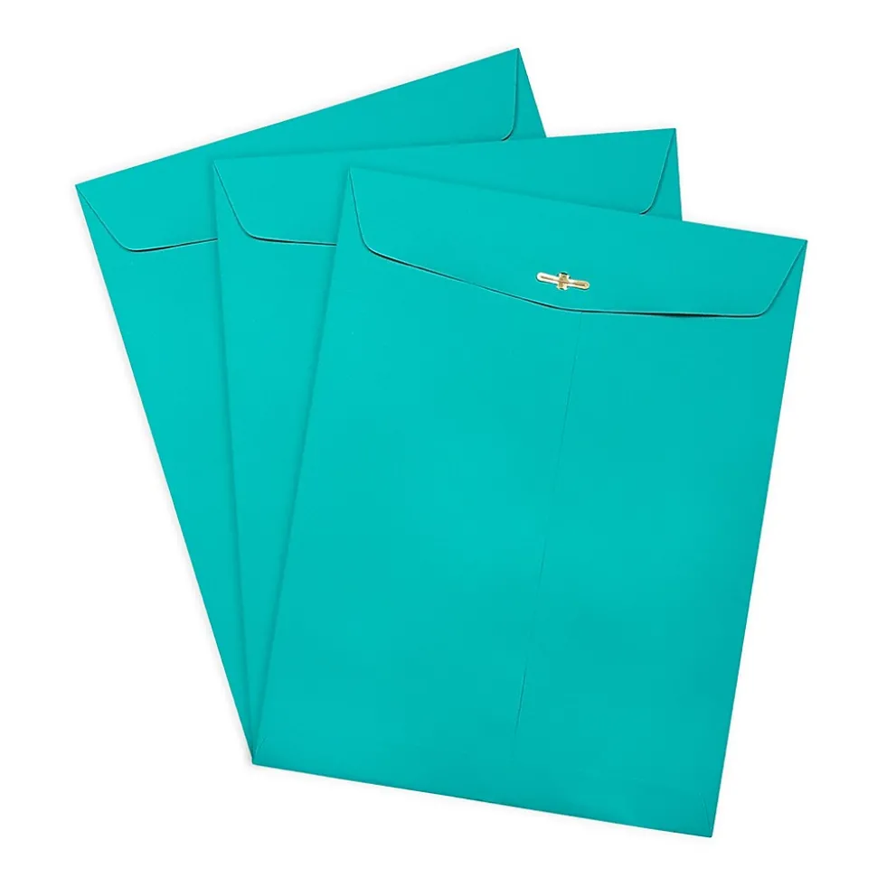 Open End Clasp Catalog Envelope, 9" x 12", Sea Blue, 100/Box (900906997) | JAM Paper Cheap