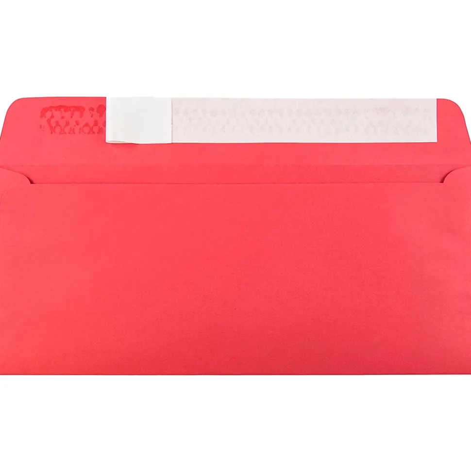 Peel & Seal #10 Business Envelope, 4 1/8" x 9 1/2", Christmas Red, 50/Pack (11789I) | JAM Paper Fashion