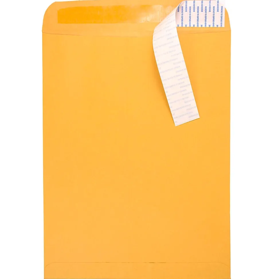 Peel & Seal Kraft Open End #15 1/2 Catalog Envelope, 12" x 15 1/2", Brown, 500/Pack (13034236C) | JAM Paper Hot