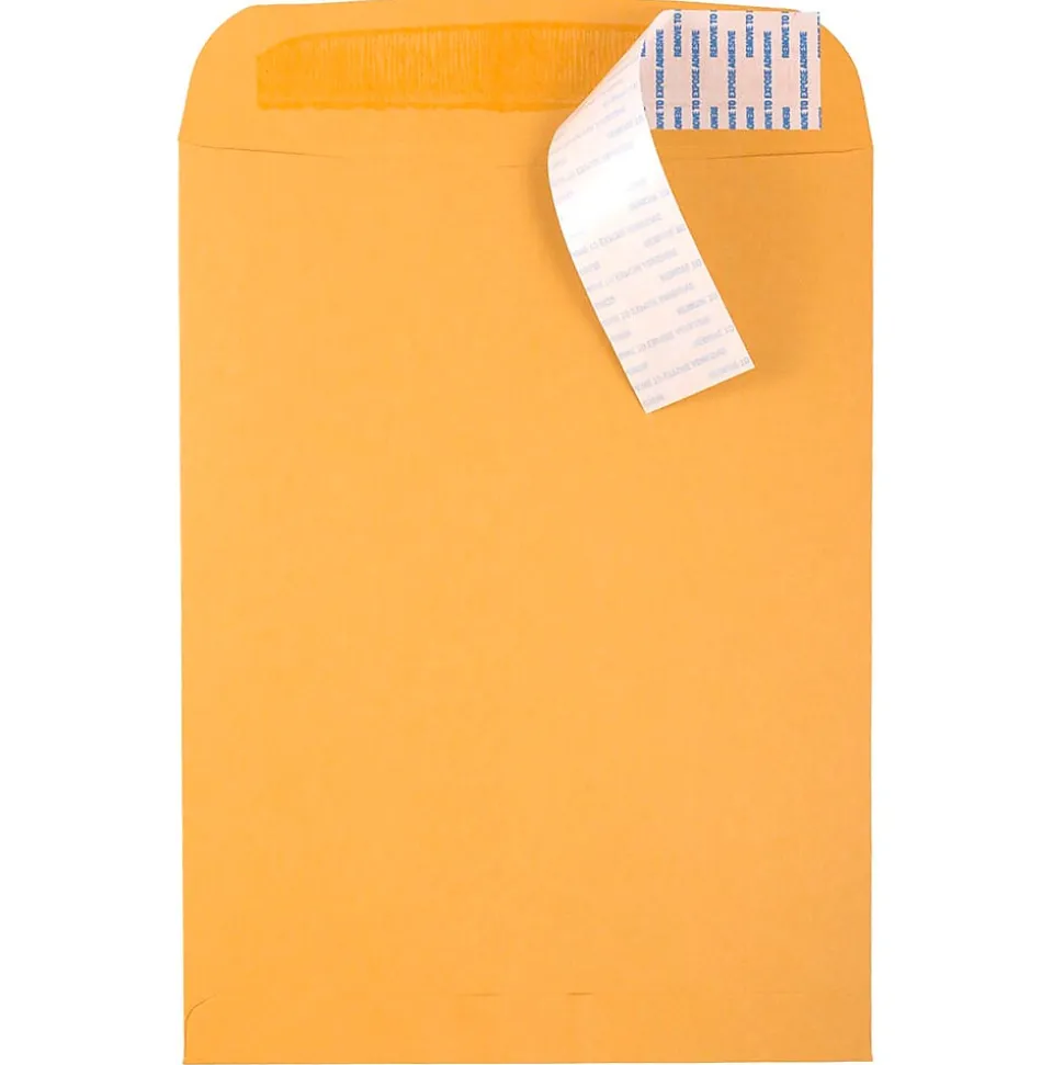 Peel & Seal Kraft Open End Catalog Envelope, 9 1/2" x 12 1/2", Brown, 500/Pack (13034232C) | JAM Paper Sale