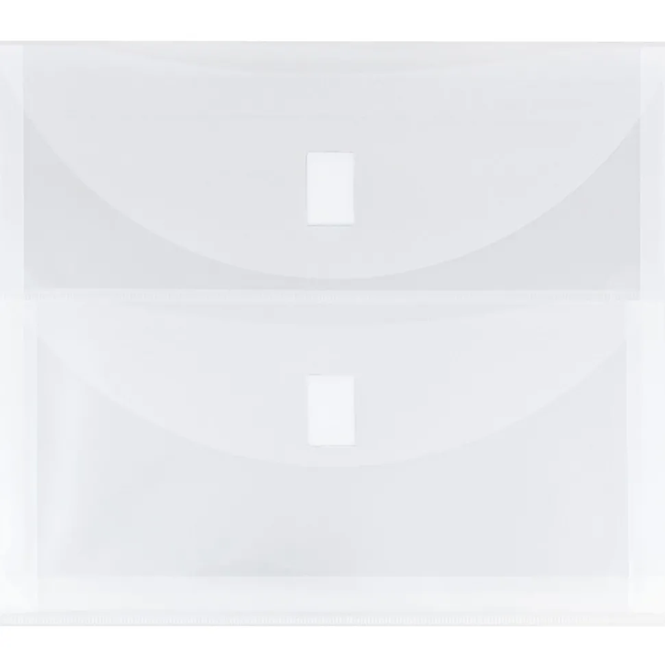 Plastic Multi-Pocket Envelopes with Hook & Loop, 2 Pockets, Letter Booklet, 9.5 x 11.5, Clear, 12/Pack (B35218) | JAM Paper Best Sale