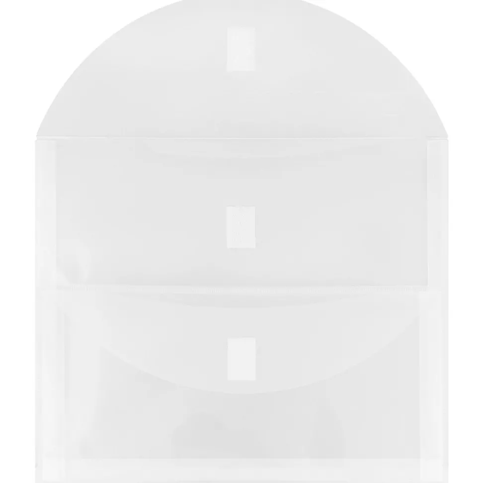 Plastic Multi-Pocket Envelopes with Hook & Loop, 2 Pockets, Letter Booklet, 9.5 x 11.5, Clear, 12/Pack (B35218) | JAM Paper Best Sale