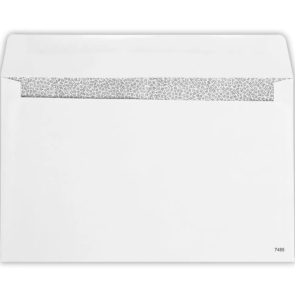 Security Tinted Booklet Envelope 5 3/4" x 9 1/4", White, 50/Pack (7485-W2-50) | JAM Paper Store