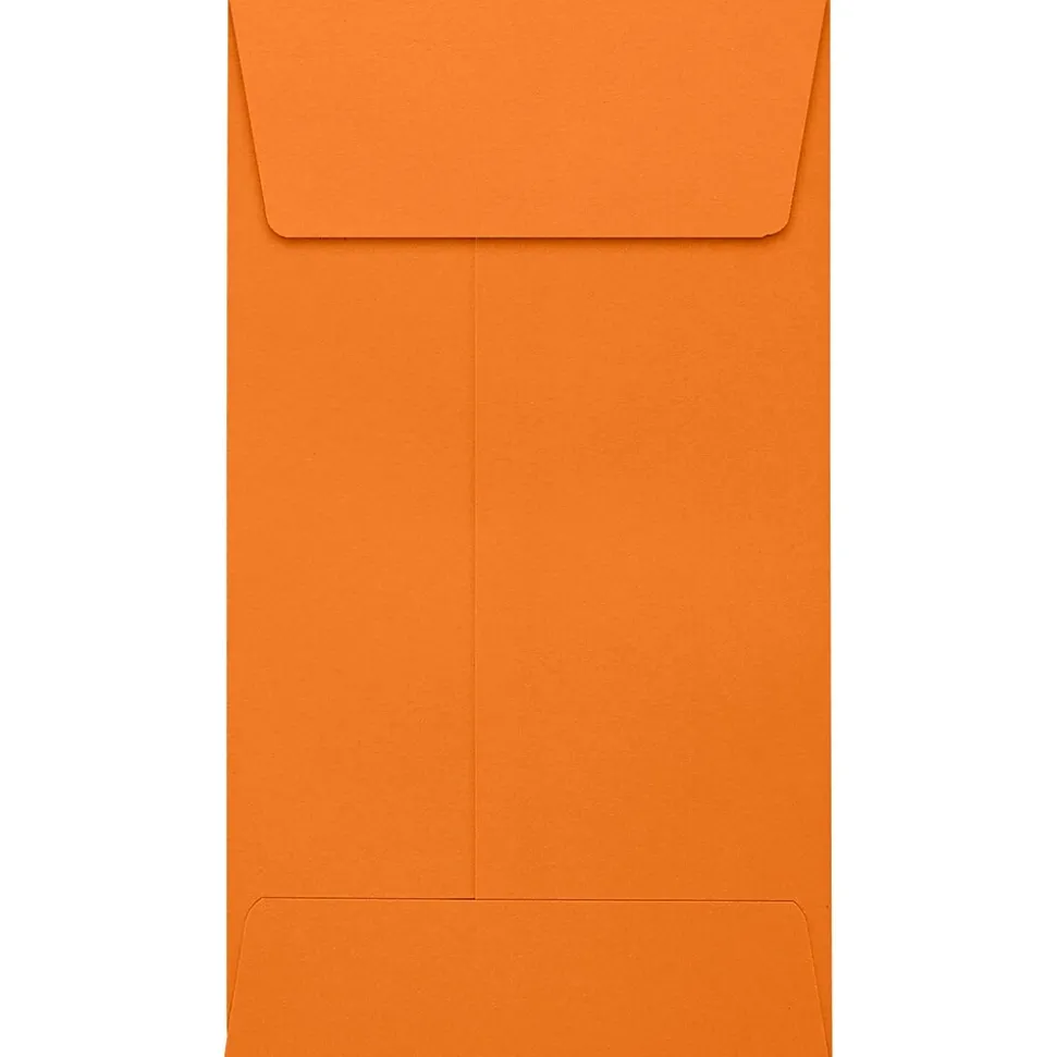 Self Seal #5 1/2 Coin Envelopes, 3 1/8" x 5 1/2", Mandarin Orange, 50/Pack (LUX-512CO-11-50) | JAM Paper New