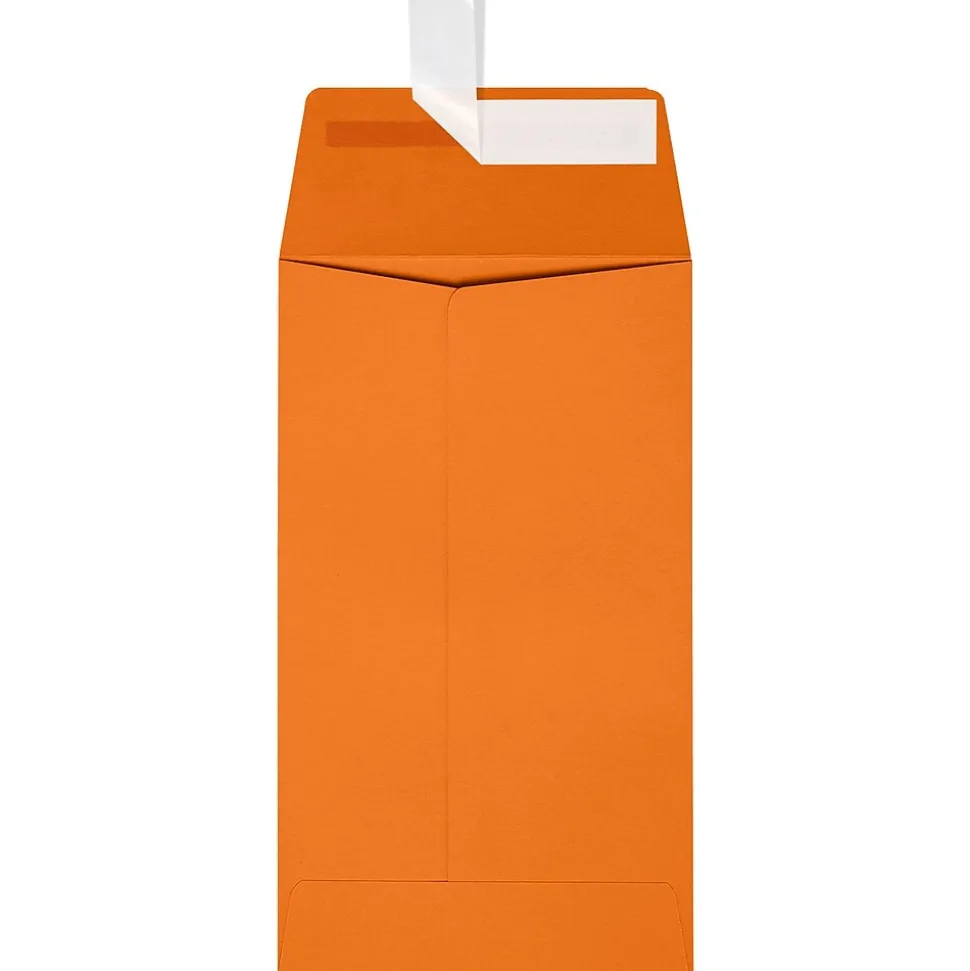 Self Seal #5 1/2 Coin Envelopes, 3 1/8" x 5 1/2", Mandarin Orange, 50/Pack (LUX-512CO-11-50) | JAM Paper New