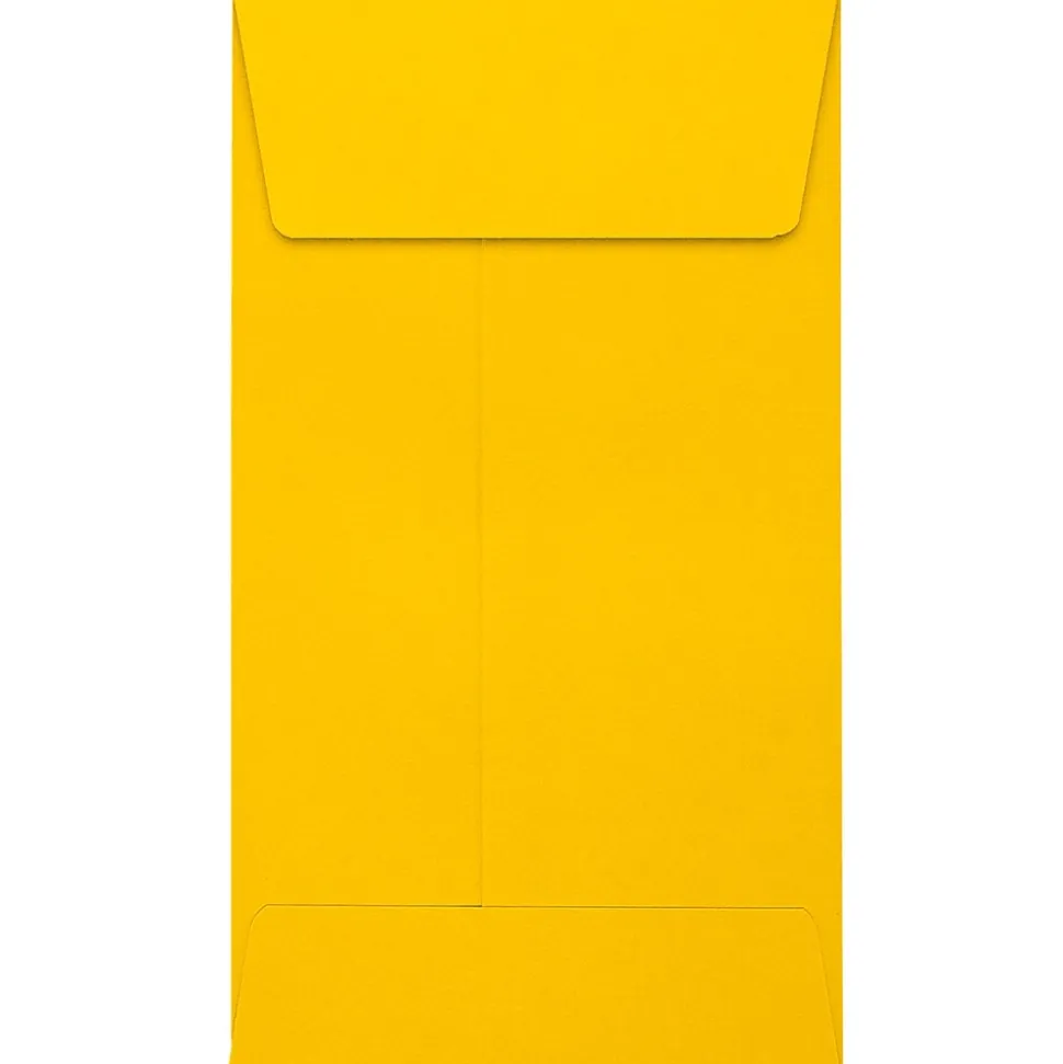Self Seal #5 1/2 Coin Envelopes, 3 1/8" x 5 1/2", Sunflower Yellow, 50/Pack (LUX-512CO-12-50) | JAM Paper Best