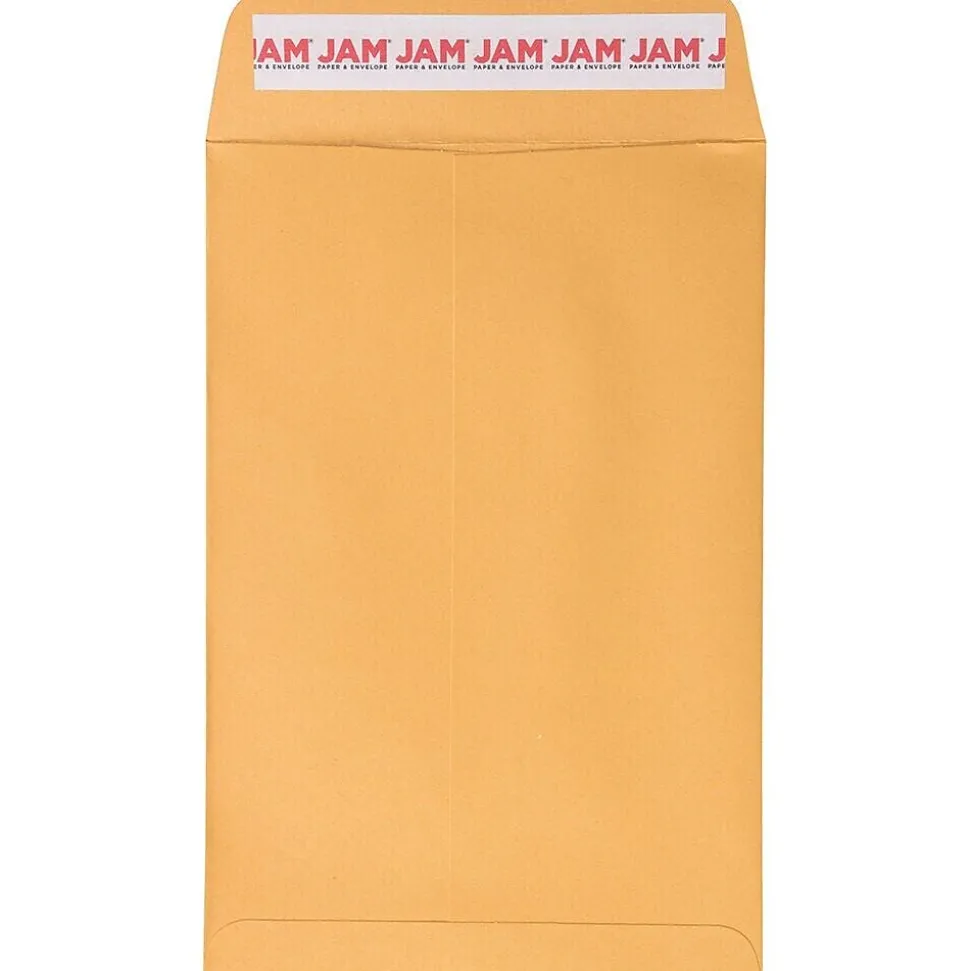 Self Seal Catalog Envelope, 6" x 9", Brown Kraft Manila, 100/Pack (13034199D) | JAM Paper New