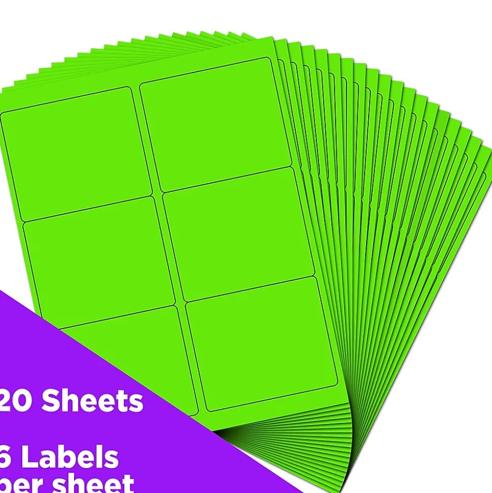 Shipping Labels, 3 1/3" x 4", , 6 Labels/Sheet, 20 Sheets/Pack (354328037) | JAM Paper Flash Sale