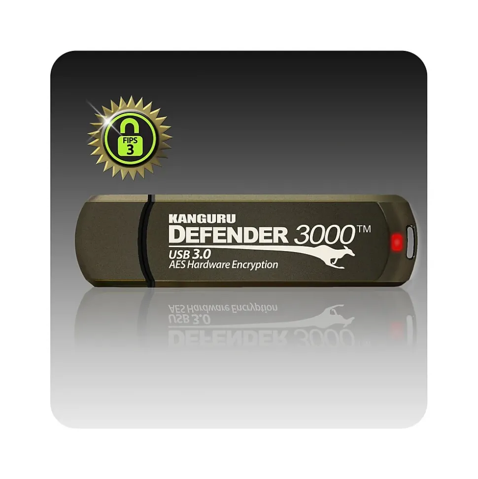 Defender 3000 512GB USB 3.2 Flash Drive, Gold (KDF3000-512G) | Kanguru Flash Sale