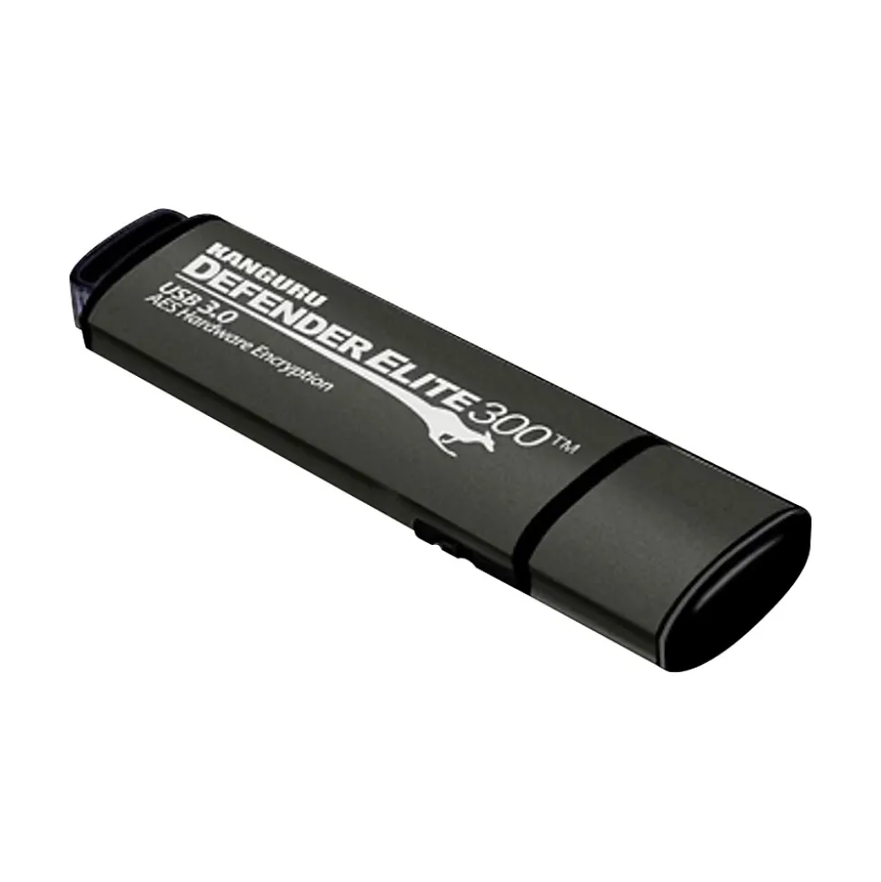 Defender Elite 300 512GB USB 3.2 Flash Drive, Black (KDFE300-512G) | Kanguru Best