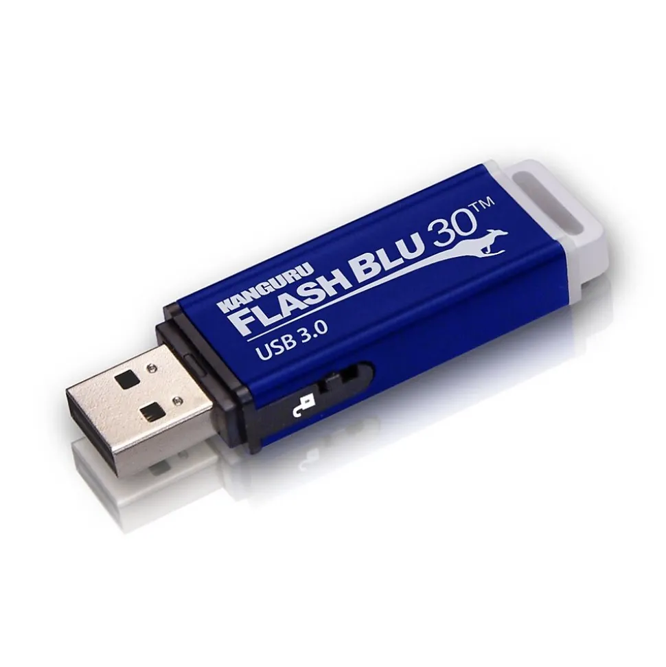 FlashBlu30 16GB USB 3.0 Type A Flash Drive, Blue (ALK-FB30-16G) | Kanguru Fashion