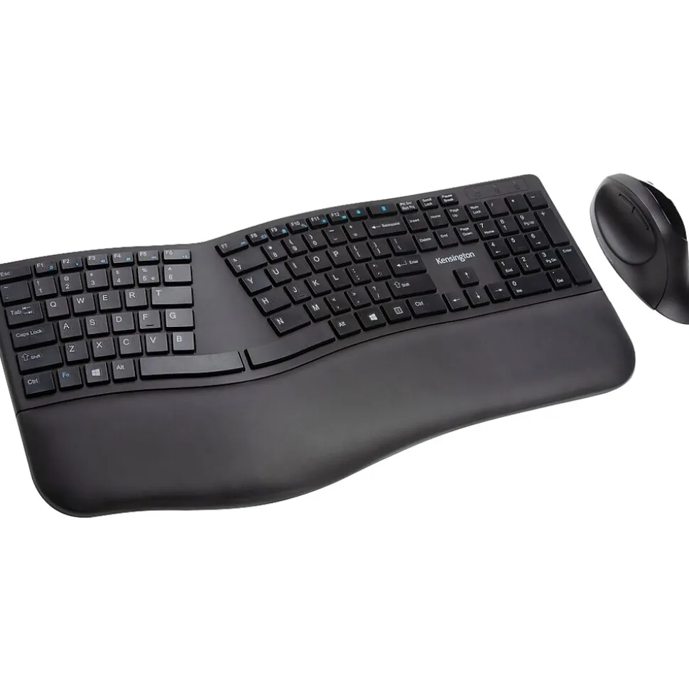 Pro Fit Wireless Ergonomic Keyboard and Optical Mouse Combo, Black (K75406US) | Kensington Store