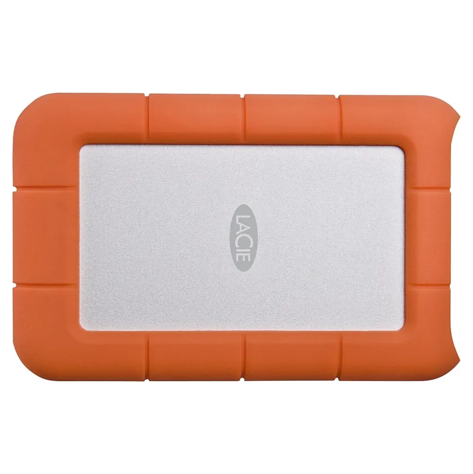 Rugged 2TB External Hard Drive Portable HDD USB-C USB 3.0 Drop Shock Resistant for Mac and PC, Orange (STFR2000800) | LaCie Shop