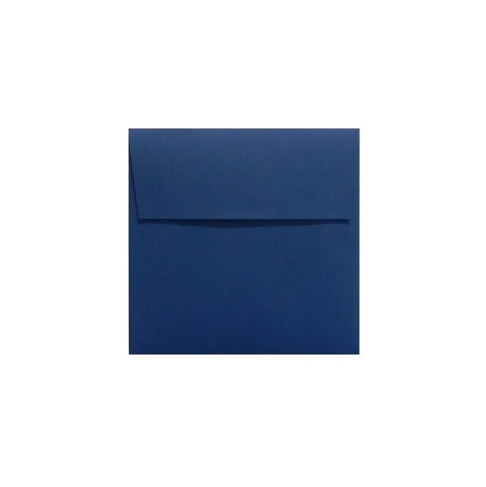 80 lb 5 3/4" x 5 3/4" Peel & Press Square Envelopes, Navy Blue, 50/Pack | LUX Online