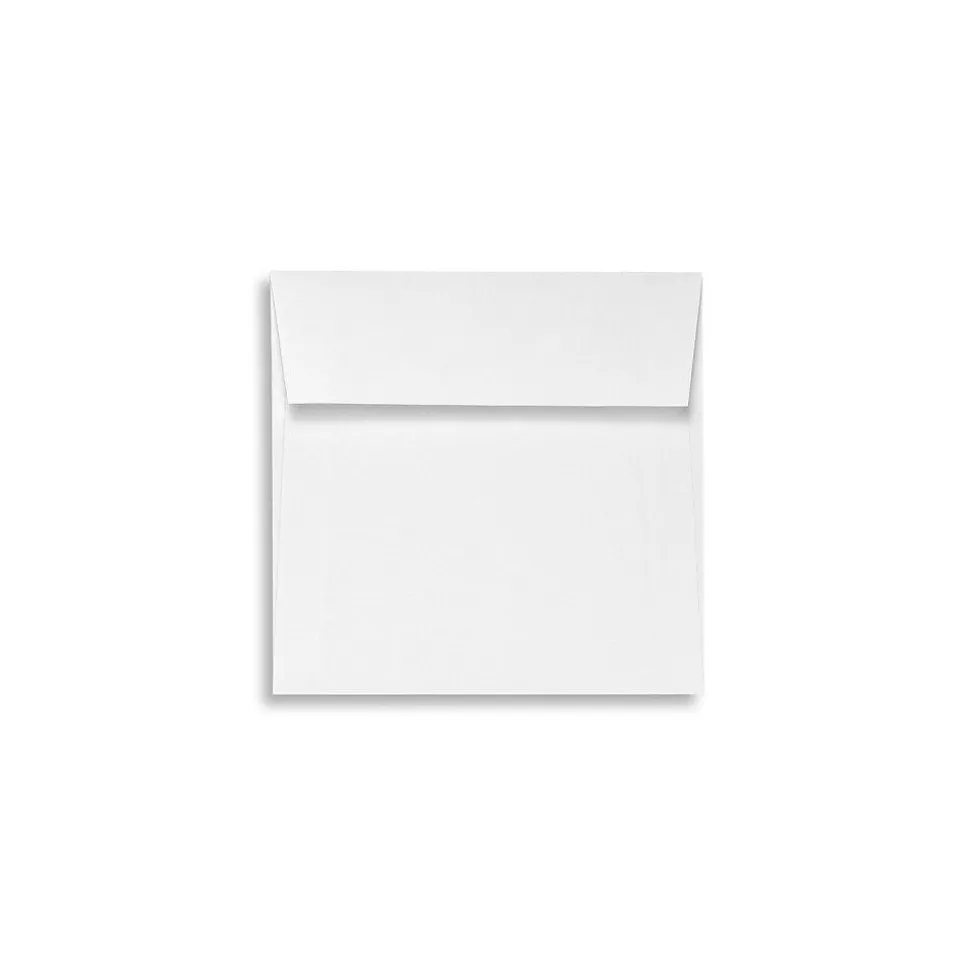 80 lb 5 3/4" x 5 3/4" Recycled Peel & Press Square Envelopes, White, 50/Pack | LUX Cheap