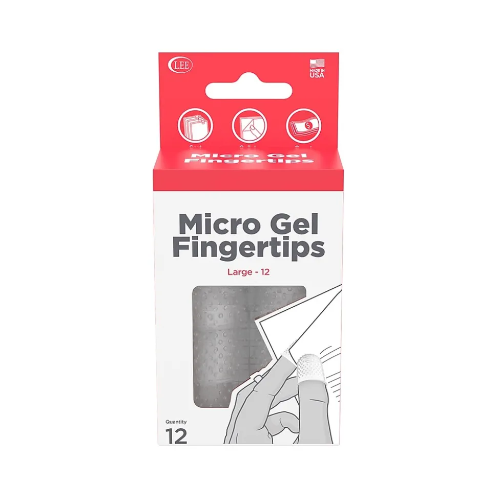 Large Fingertip, Clear, 12/Pack (41070) | Lee New