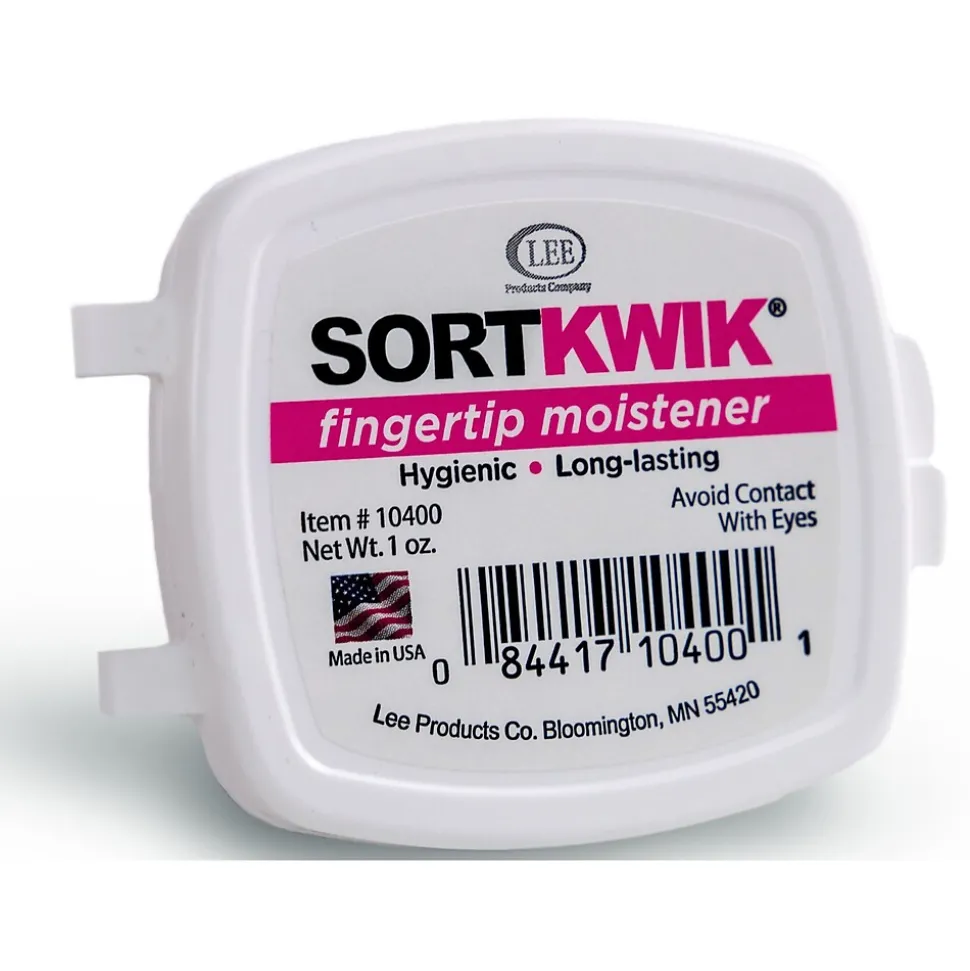 Sortkwik 1 oz. Fingertip Moistener, Pink (10400) | Lee Cheap