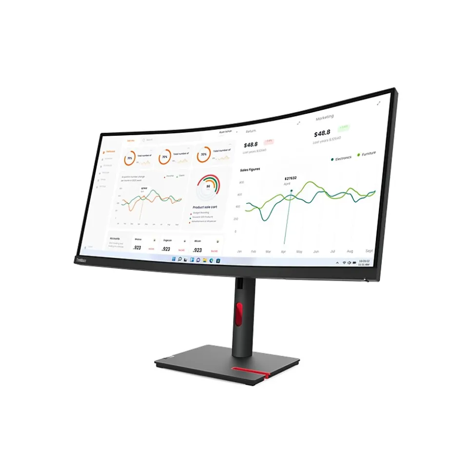 ThinkVision T34w-30 34" Curved 60Hz LED Monitor, Raven Black (63D4GAR1US) | Lenovo Cheap