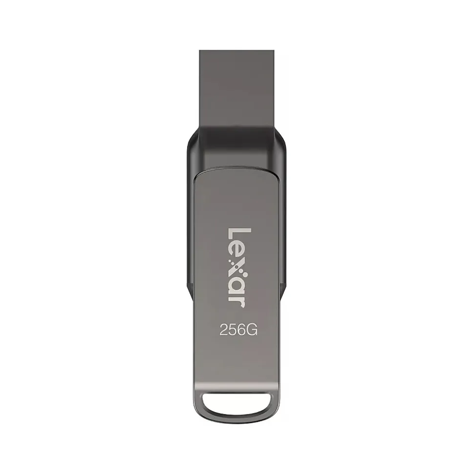 JumpDrive D400 Dual 256GB USB 3.1 Type-C Flash Drive, Gray (LJDD400256G-BNQNU) | Lexar New