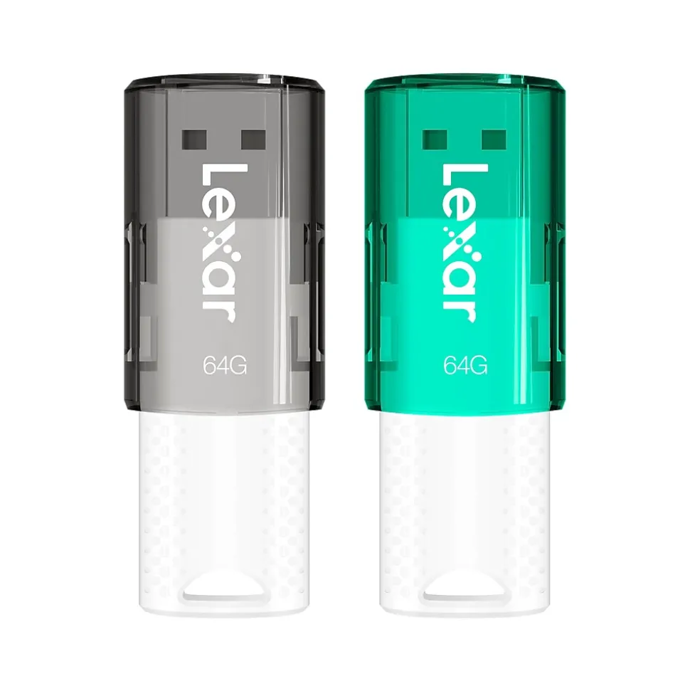 JumpDrive S60 64GB USB 2.0 Type A Flash Drive, Black/Teal (LJDS60-64GB2NNU) | Lexar Online