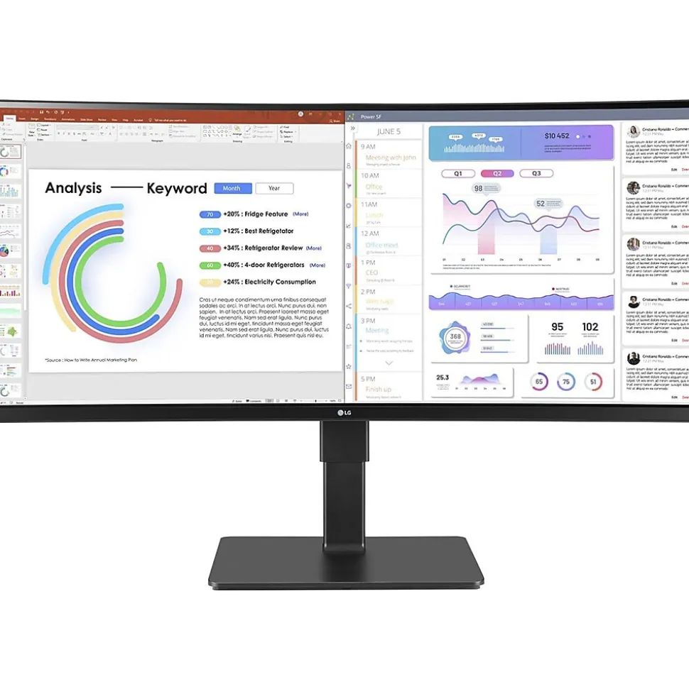 UltraWide 34" 100 Hz LCD Monitor, Black Texture (34BQ77QC-B) | LG Shop