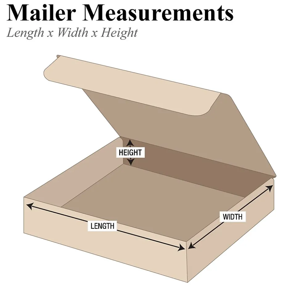 Literature Mailers, 7 3/8" x 7 3/8" x 1 3/8", Kraft, 50/Bundle (MMC1K) | Unbranded Online