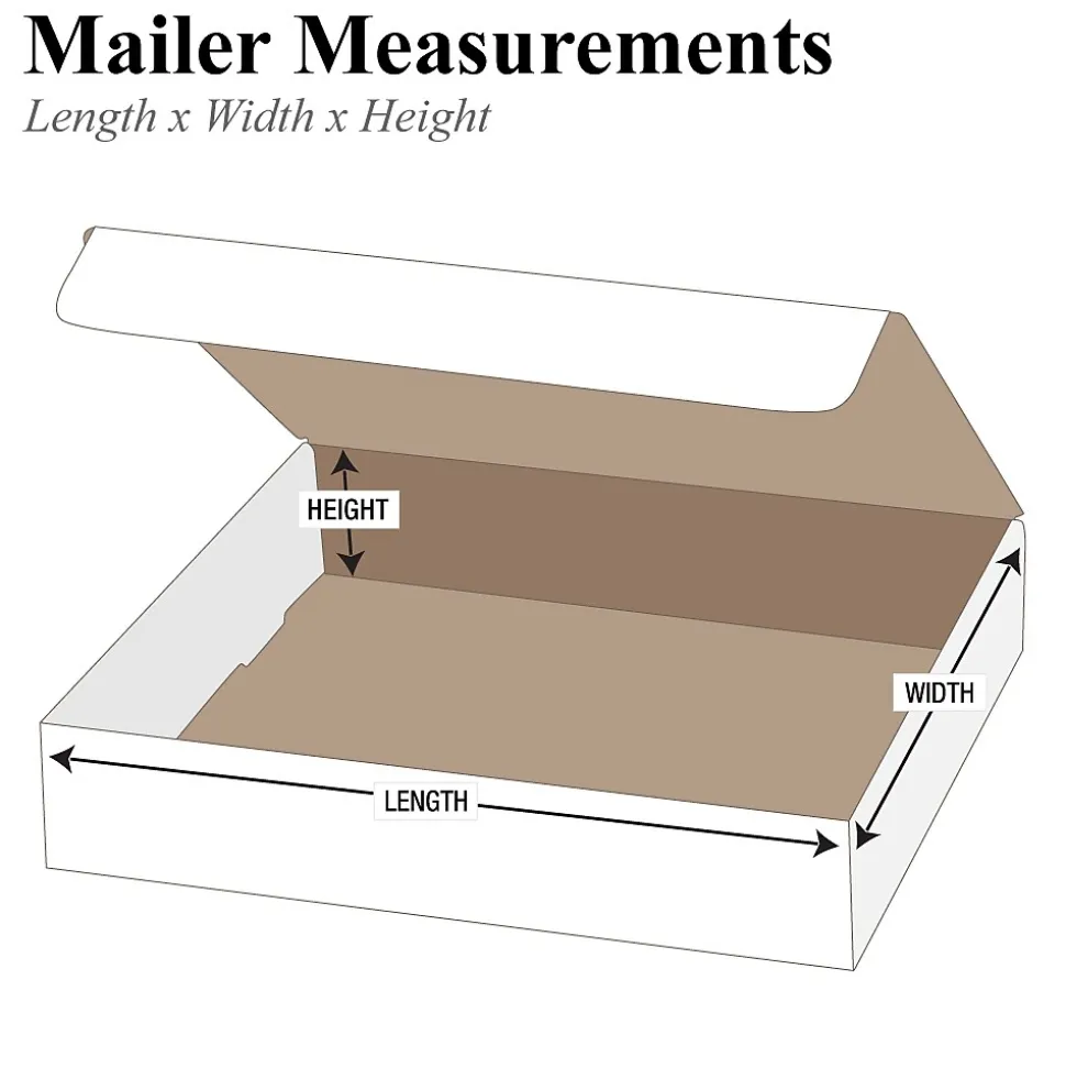 Literature Mailers, 12 1/8" x 9 1/4" x 1 1/4", White, 50/Bundle (ML1291R) | Partners Brand Shop