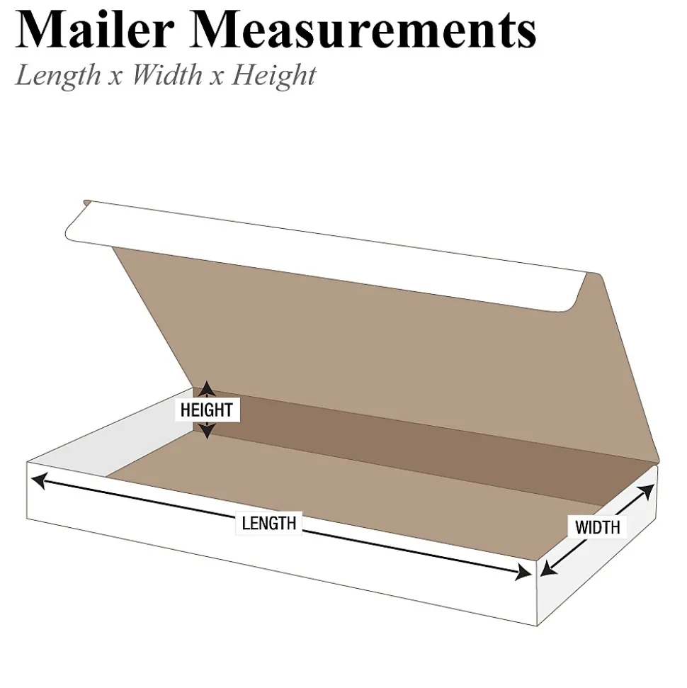 Literature Mailers, 17 1/8" x 11 1/8" x 5", White, 50/Bundle (M17115) | Unbranded Store