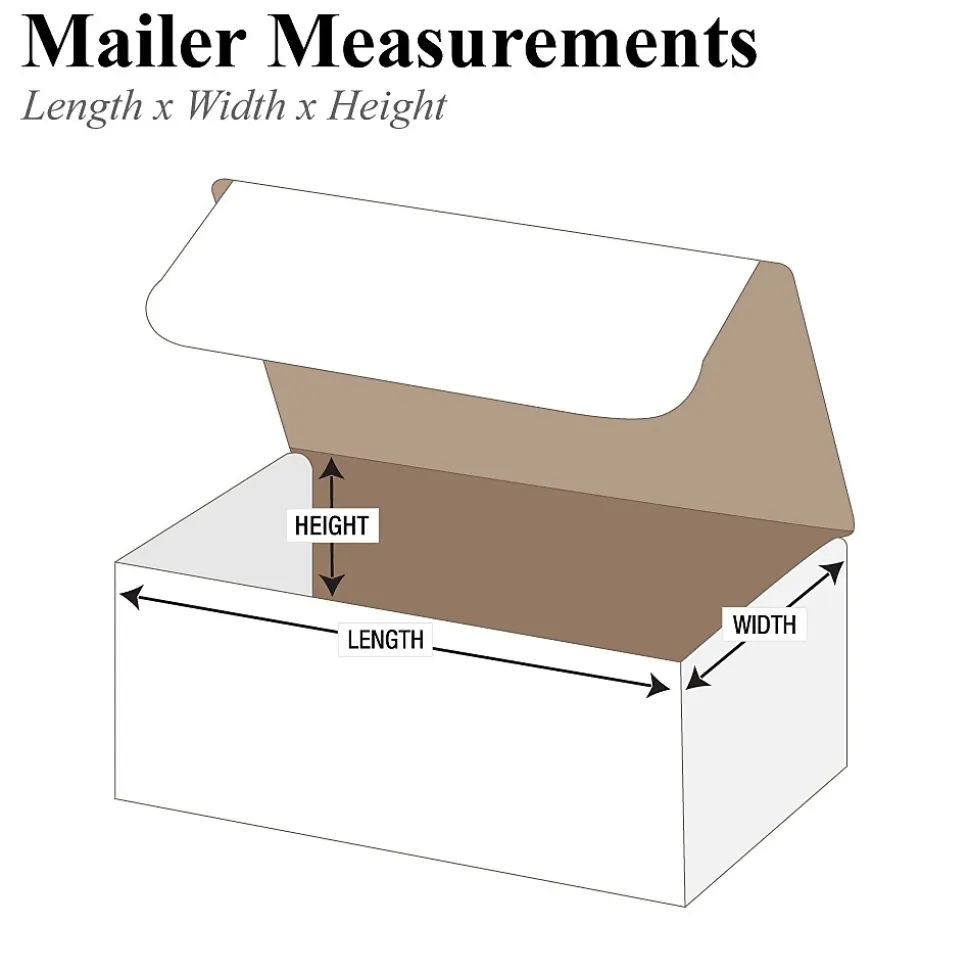 Literature Mailers, 11 1/8" x 8 3/4" x 5", White, 50/Bundle (M1185) | Unbranded Cheap