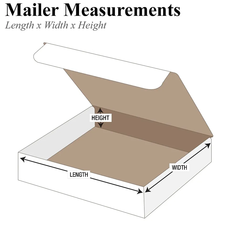 Literature Mailers, 10 1/4" x 8 1/4" x 2", White, 50/Bundle (ML1082) | Unbranded Cheap