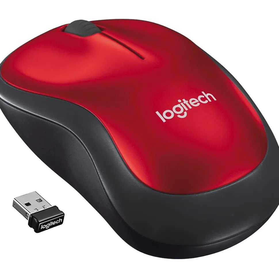 910-003635 Wireless Optical Mouse, Red | Logitech Cheap